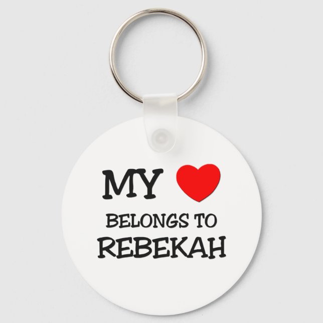 Porte-clés Mon Coeur appartient à REBEKAH (Recto)