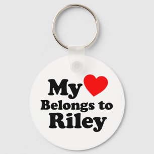 Porte-clés Mon coeur appartient à Riley