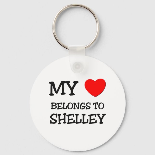 Porte-clés Mon Coeur Appartient À SHELLEY (Recto)