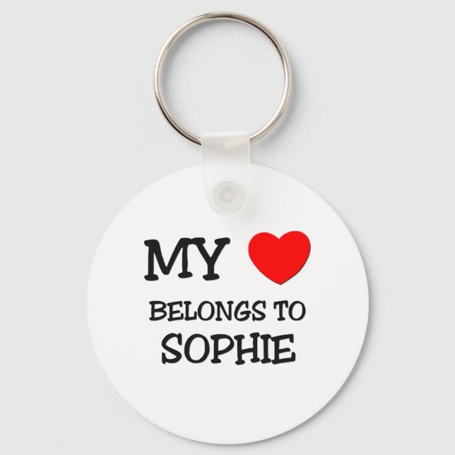 Porte-clés Mon Coeur appartient à SOPHIE (Recto)