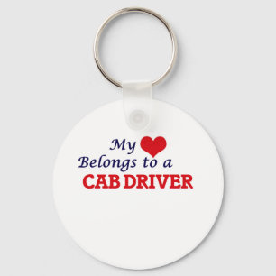 Porte-clés Mon coeur appartient à un chauffeur de taxi