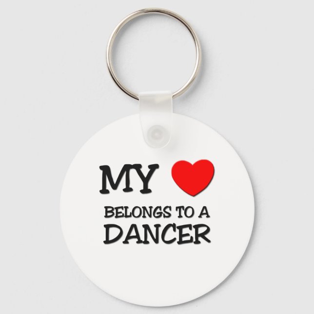 Porte-clés Mon Coeur Appartient À Un DANSEUR (Recto)
