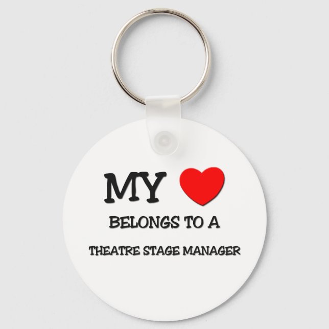 Porte-clés Mon Coeur Appartient À UN GESTIONNAIRE DE SCÈNES D (Recto)