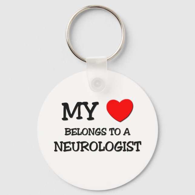 Porte-clés Mon Coeur Appartient À Un NEUROLOGISTE (Recto)