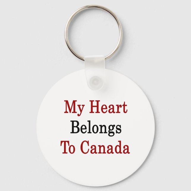 Porte-clés Mon Coeur Appartient Au Canada (Recto)