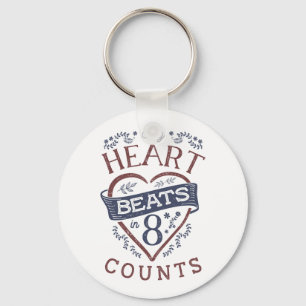Porte-clés Mon coeur bat dans 8 comtes Danse