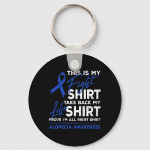 Porte-clés Mon combat Alopecia Sensibilisation Aa Ribbon Warr