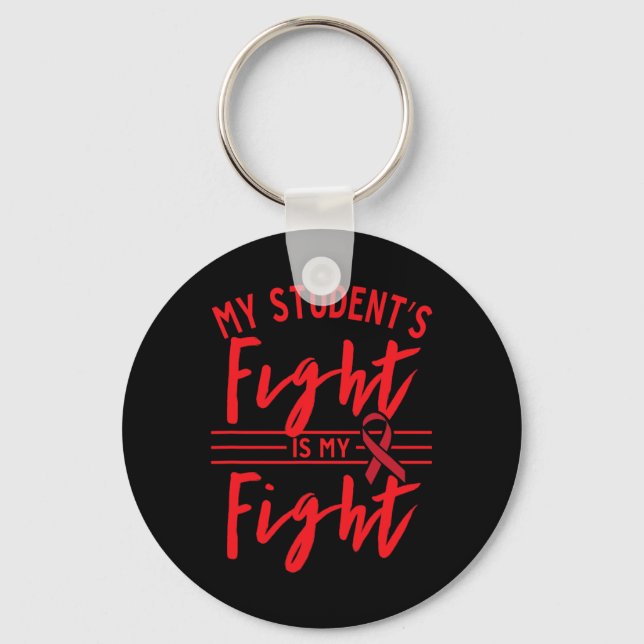 Porte-clés Mon combat d'étudiant est mon combat Sensibilisati (Recto)
