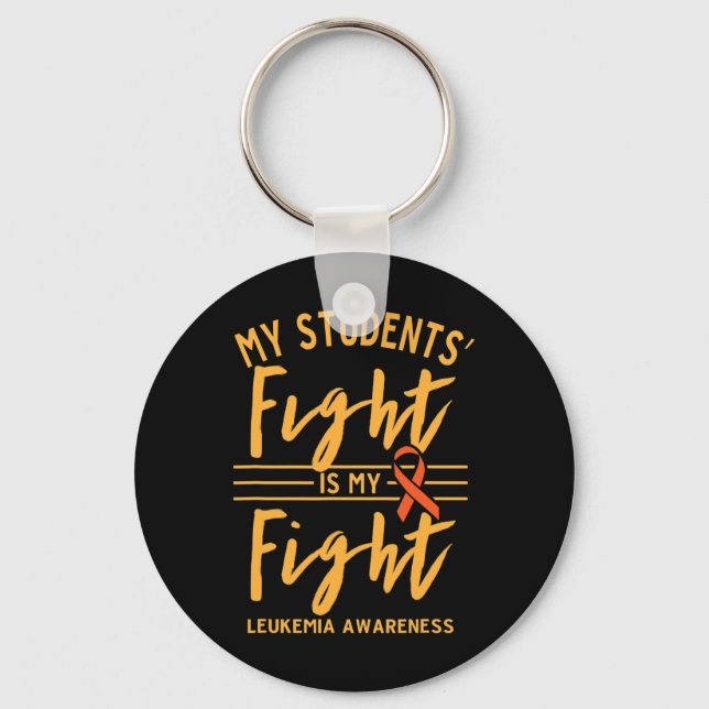 Porte-clés Mon combat étudiant est ma lutte contre la leucémi (Recto)