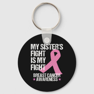 Porte-clés Mon combat Soeurs est mon combat cancer du sein de