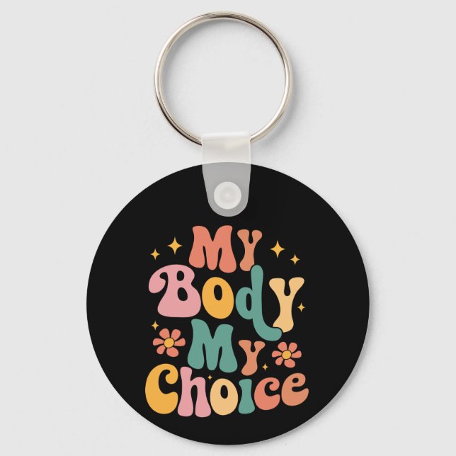 Porte-clés Mon corps Mon choix Feminist Pro choix (Recto)