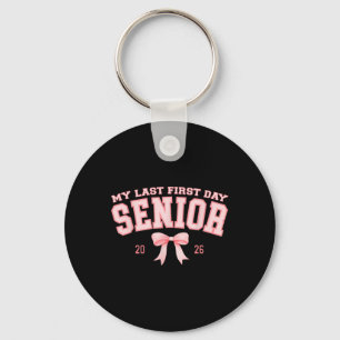 Porte-clés Mon dernier premier jour Senior 2026 Rétro Groovy