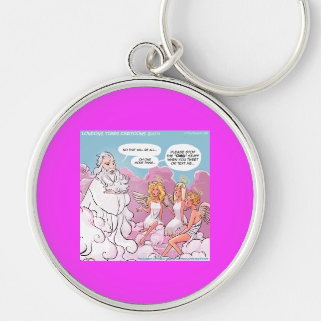 Porte-clés Mon dieu (OMG) Textes d'anges Drôles (Devant)
