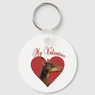 Porte-clés Mon Doberman Rouge Valentine