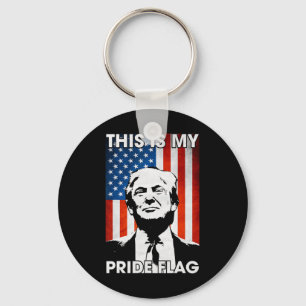 Porte-clés Mon drapeau de fierté Trump Drapeau américain 4 ju