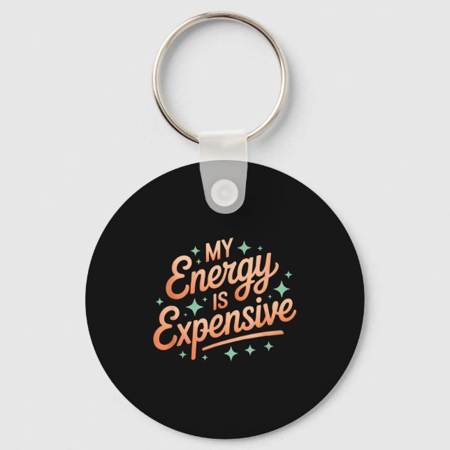 Porte-clés Mon Énergie Est Chère Rétro Esthétique Empowering  (Recto)