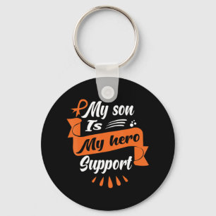 Porte-clés Mon Fils Est Mon Héros Soutien Leucémie Cancer