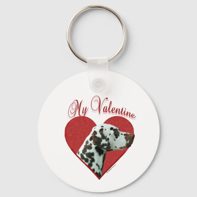 Porte-clés Mon foie Dalmatien Valentine (Recto)