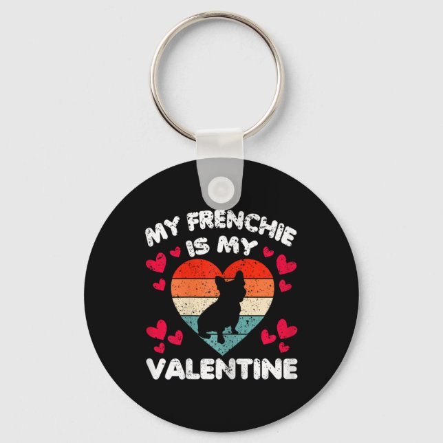 Porte-clés Mon Frenchie est mon chien d'amour de la Saint-Val (Recto)