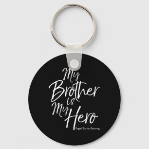 Porte-clés Mon frère est mon héros Soutenez Awa, le cancer de