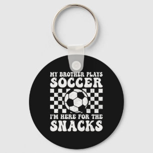 Porte-clés Mon frère joue au football drôle de football sœur