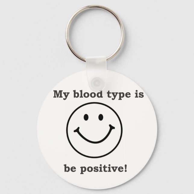 Porte-clés Mon groupe sanguin est B+ (Recto)
