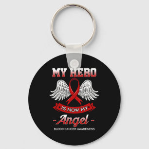 Porte-clés Mon héros est maintenant mon ange cancer du sang T