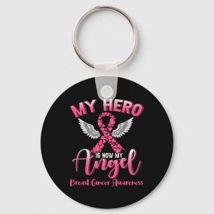 Porte-clés Mon héros est maintenant mon ange Ruban rose du ca