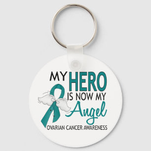 Porte-clés Mon Héros Est Mon Ange Cancer De L'Ovarien