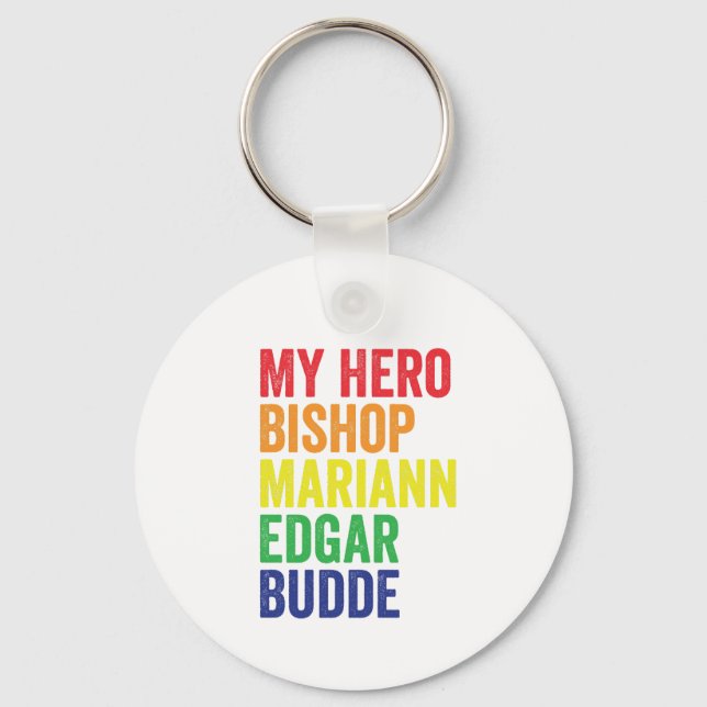 Porte-clés Mon héros Mgr Mariann Edgar Budde Trans LGBT (Recto)