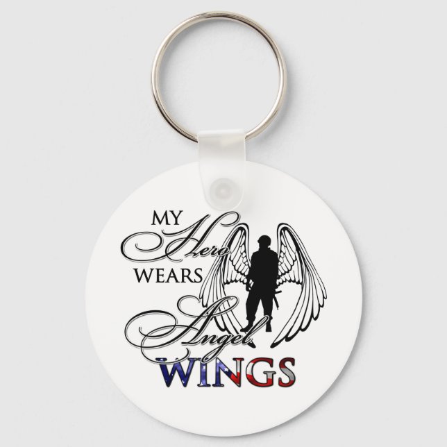 Porte-clés Mon héros porte des ailes d'ange (Recto)