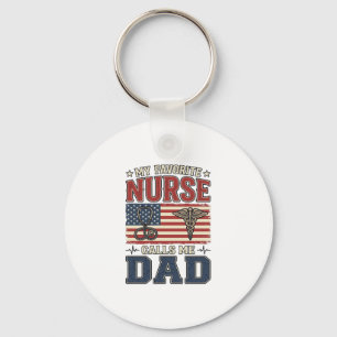 Porte-clés Mon infirmière préférée m'appelle papa conception