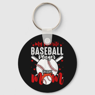 Porte-clés Mon Joueur De Baseball Préféré M'Appelle Maman Drô