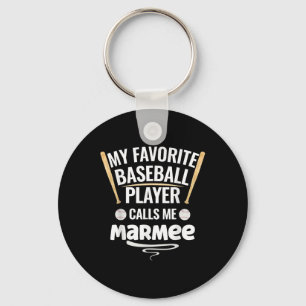 Porte-clés Mon Joueur De Baseball Préféré M'Appelle Marmee