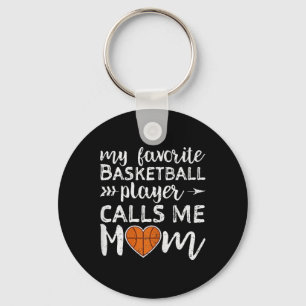Porte-clés Mon Joueur De Basket Favori M'Appelle Maman Vintag