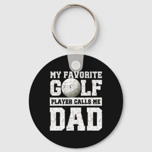 Porte-clés Mon joueur de golf préféré m'appelle Papa Fête des