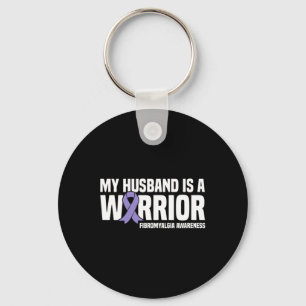 Porte-clés Mon Mari Est Un Guerrier Sensibilisation À La Fibr