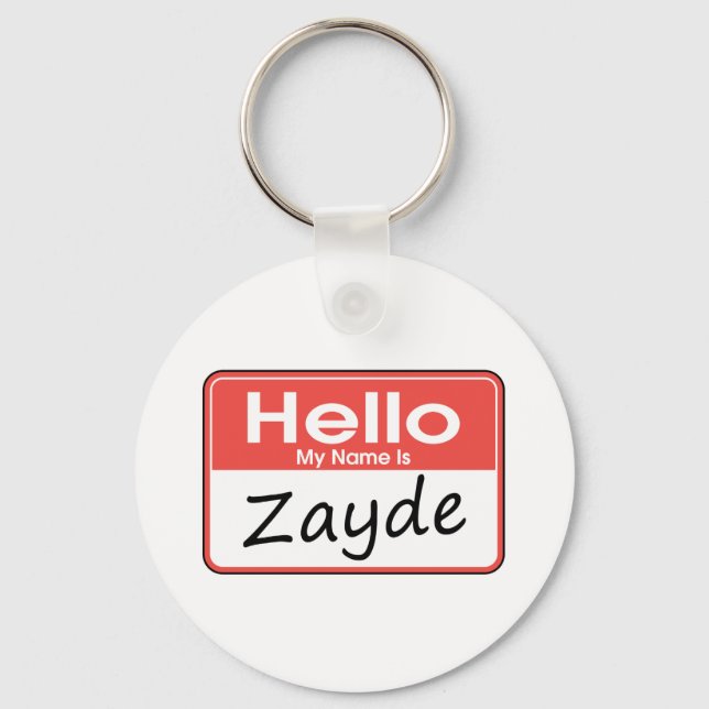 Porte-clés Mon nom est Zayde (Recto)