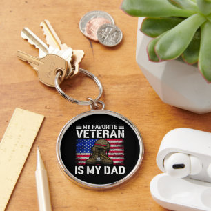 Porte-clés Mon père est mon vétéran préféré Cadeau pour père