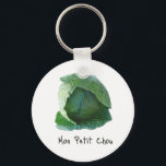 Porte-clés Mon Petit Chou<br><div class="desc">"My Little Cabbage" in French. In France,  this is a common term of endearment for a baby.  Your little cabbage will love this keychain.</div>