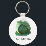 Porte-clés Mon Petit Chou<br><div class="desc">"My Little Cabbage" in French. In France,  this is a common term of endearment for a baby.  Your little cabbage will love this keychain.</div>