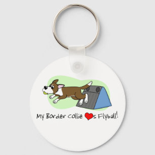 Porte-clés Mon porte - clé de Flyball d'amours de border