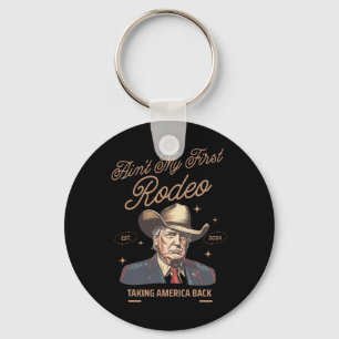 Porte-clés Mon premier cow-boy Trump en rodéo qui ramène l'Am