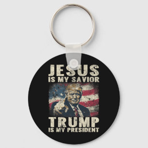 Porte-clés Mon Sauveur Trump est mon Président 2024 American 