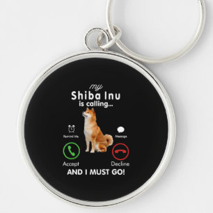 Porte-clés Mon shiba inu appelle Cadeau de chien d'Humour