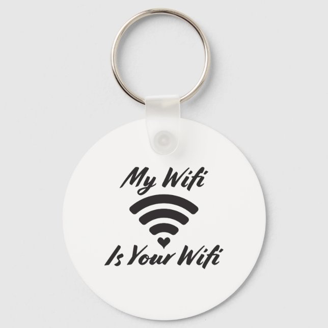 Porte-clés Mon wifi est votre wifi (Recto)