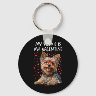 Porte-clés Mon Yorkie est mon Saint-Valentin Yorkshire Terrie