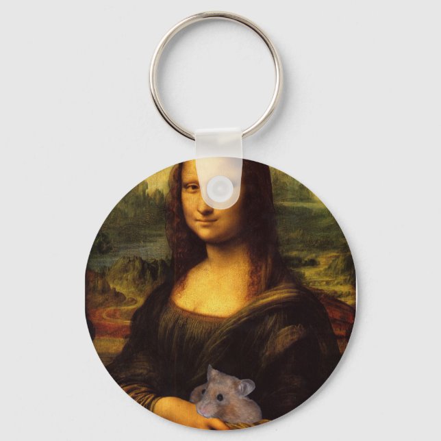 Porte-clés Mona Lisa Avec Hamster (Recto)