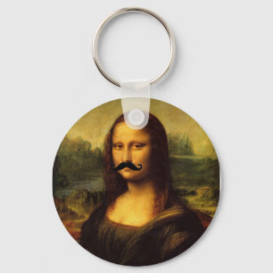 Porte-clés Mona Lisa Avec Moustache
