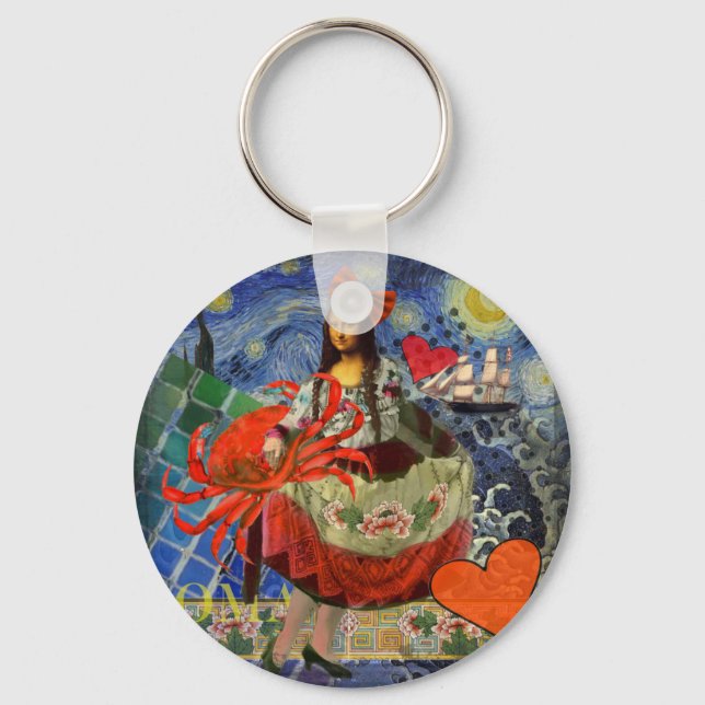Porte-clés Mona Lisa et crabe (Recto)